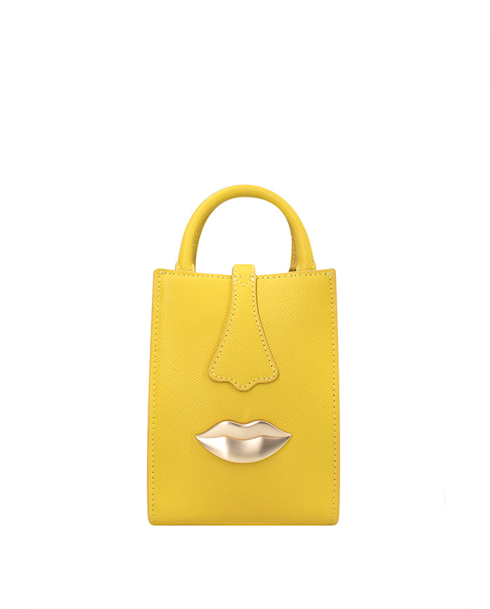 Venus Saffiano Mini Tote / Yellow