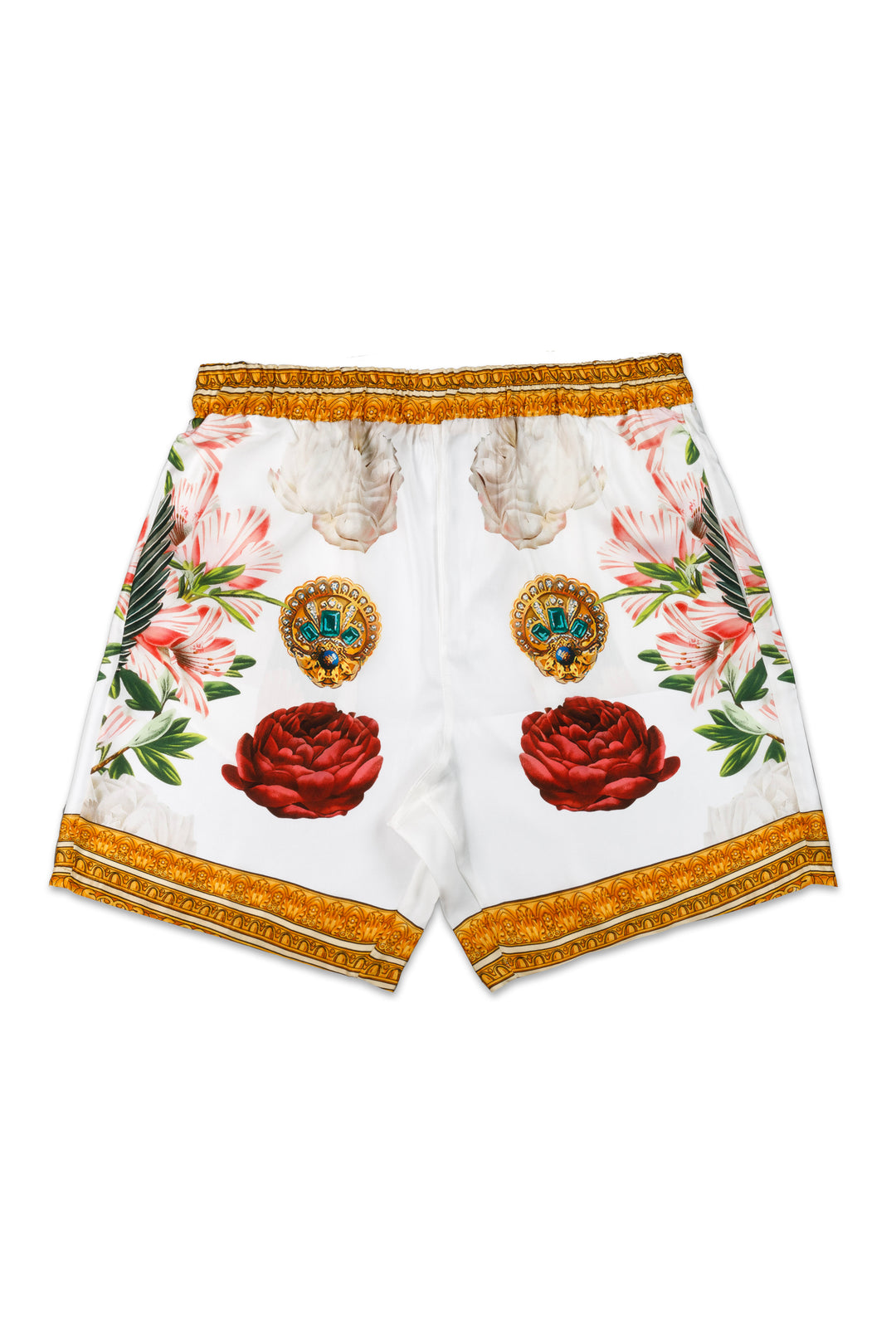 SILK WHITE ROSE SHORT